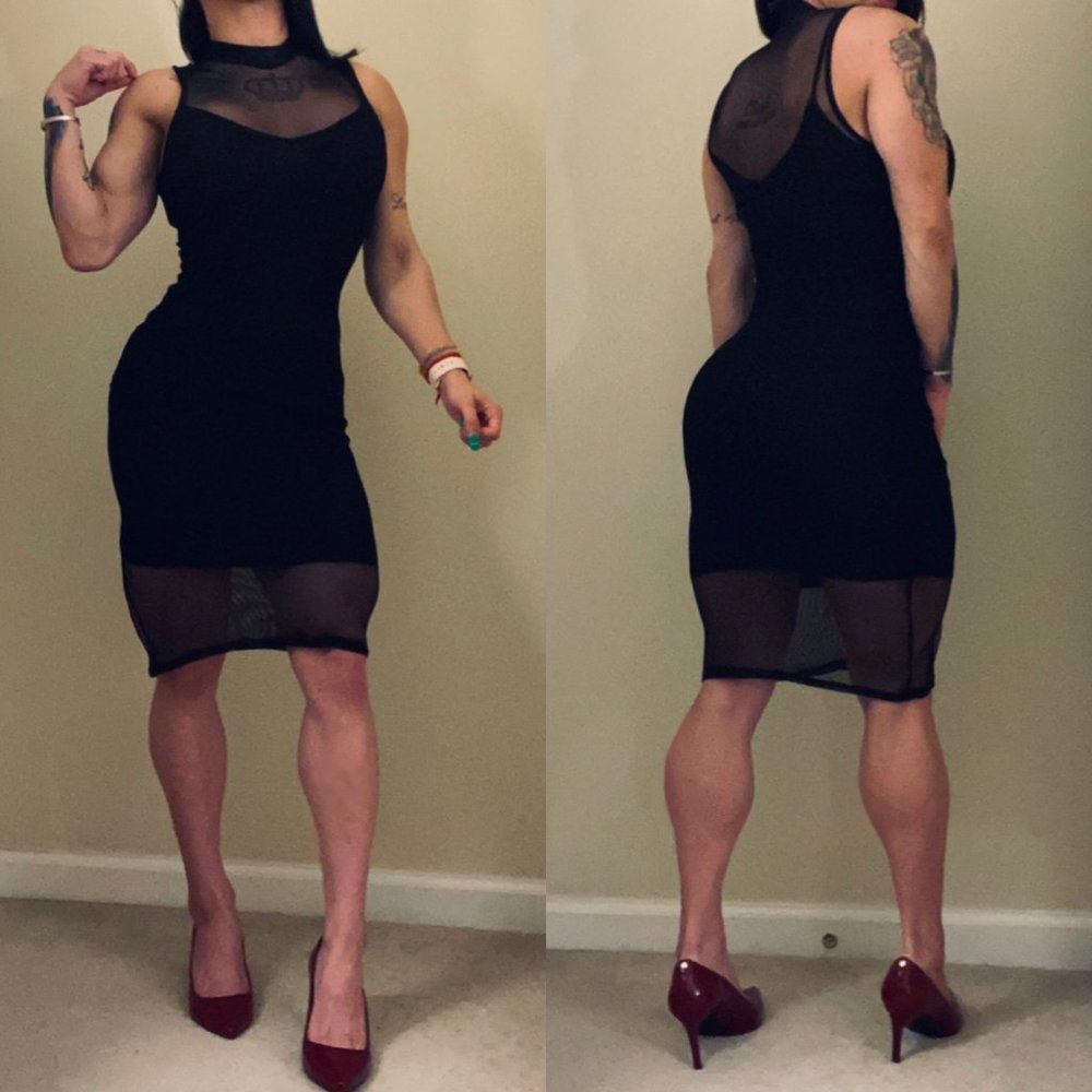 Tube Black Mesh Dress - 2 in 1 / Size: S